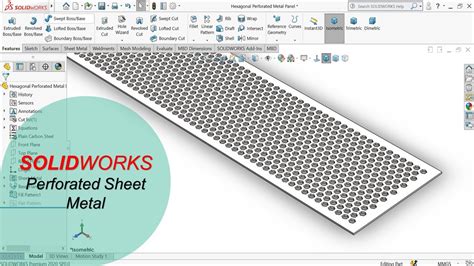 solidworks perforated sheet metal appearance|cosmetic pattern solidworks.